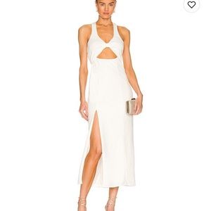 Show Me Your Mumu, white Luca Midi Dress, size M